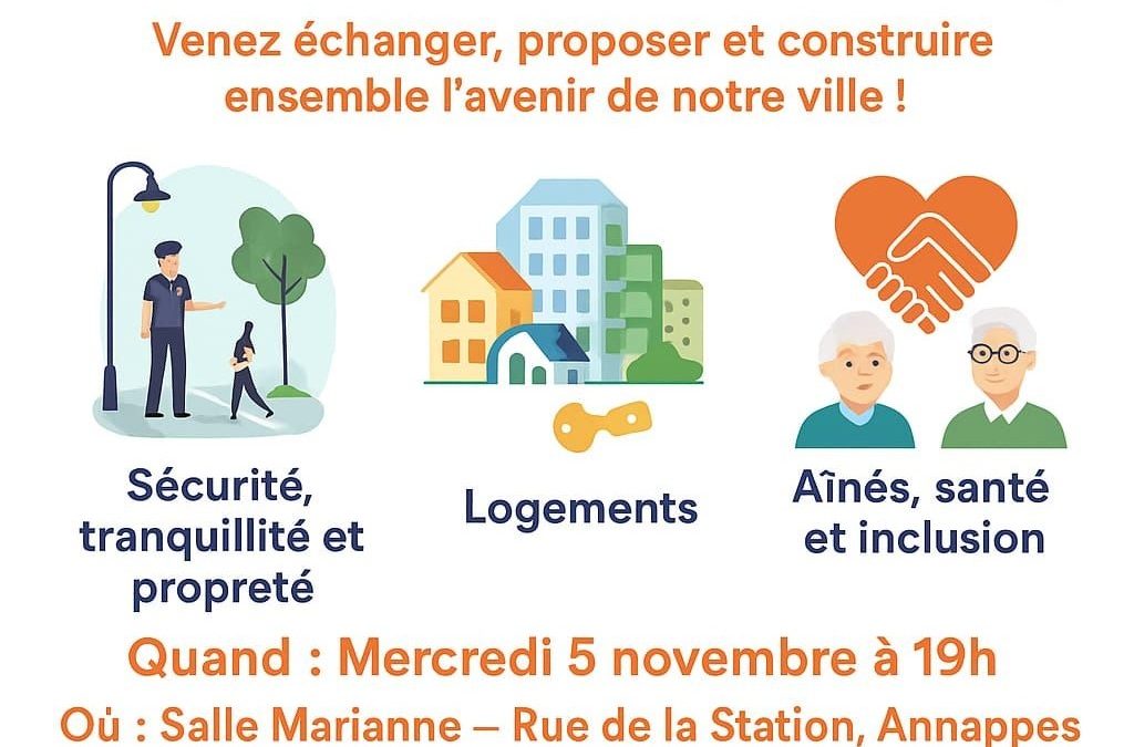 Réunion de présentation et de partage autour de notre programme « En Avant Villeneuve d&rsquo;ASCQ » !